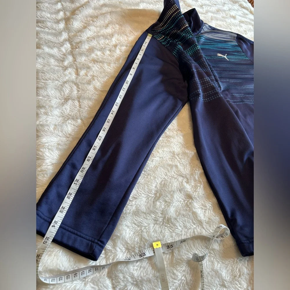 Puma Men’s Navy and Teal Quarter-Zip Pullover from The Jewel Golf Club - Picture 10 of 12